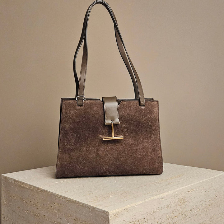 Tom Ford Tara Brown Suede Bag