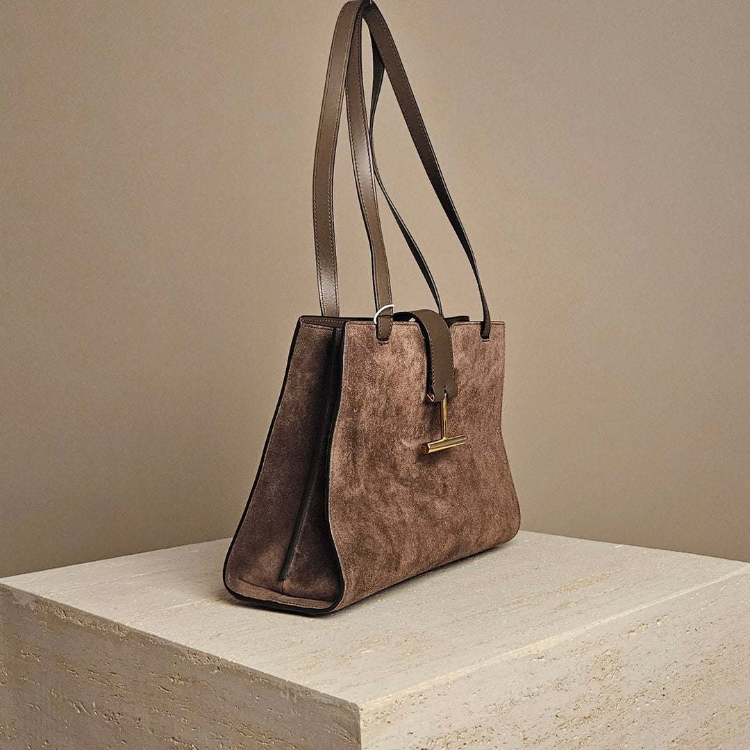 Tom Ford Tara Brown Suede Bag