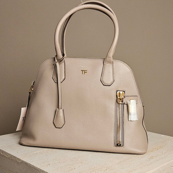 Tom Ford Alix Taupe Grained Small Bag