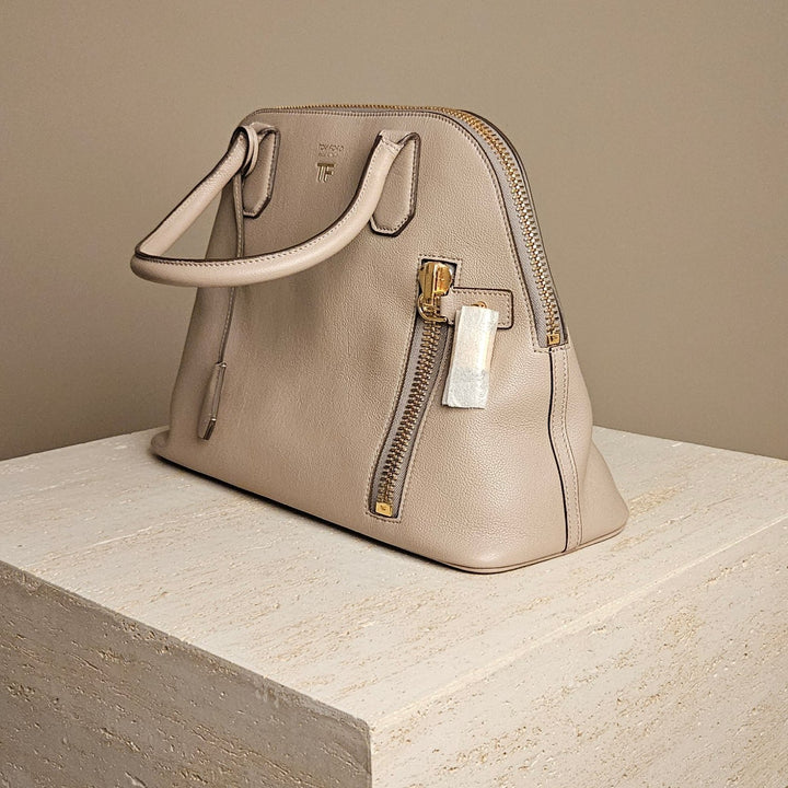 Tom Ford Alix Taupe Grained Small Bag