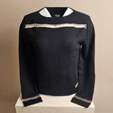 Chain-Trim Sweater