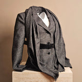 Belted Jacket with Removable Scarf
