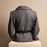 Belted Jacket with Removable Scarf