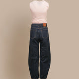 High-rise Barrel-leg Jeans