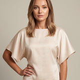 Tie-Waist Satin Top