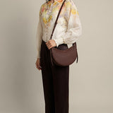 Numero Dix Textured Saddle Moon Bag