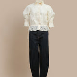 Zora Eyelet Blouson