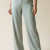 Silver Satin Trousers with Zipper