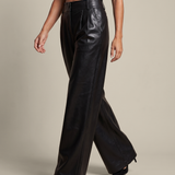 Vegan Leather Low Rise Pants