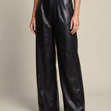 Vegan Leather Low Rise Pants