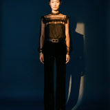 Velvet Straight-cut Trousers