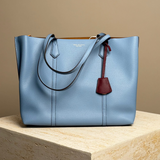 Perry Triple Compartment Light Blue Tote