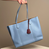 Perry Triple Compartment Light Blue Tote