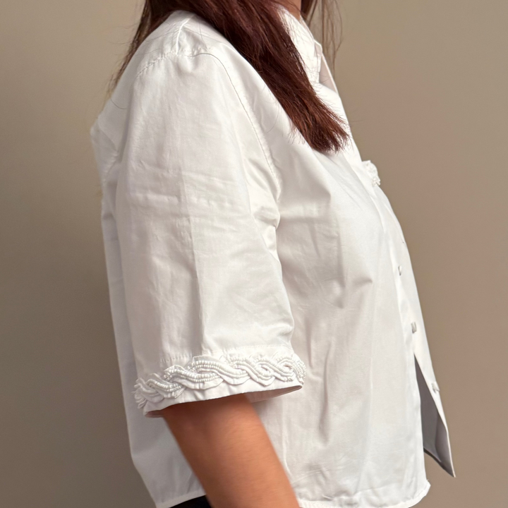 Beaded Cotton Shirt