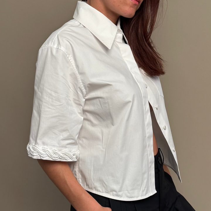 Beaded Cotton Shirt