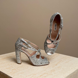 Silver Glitter Sandal