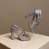 Silver Glitter Sandal