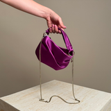 Bonny Satin Tote Bag Violet Satin