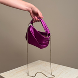 Bonny Satin Tote Bag Violet Satin