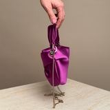 Bonny Satin Tote Bag Violet Satin
