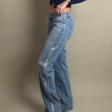 Rey Side Zipper Wide Leg Jeans