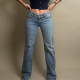 Rey Side Zipper Wide Leg Jeans