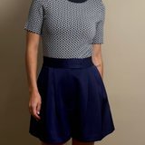 Shoulder Button Mid-Sleeve Top