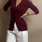 Burgundy cardigan Sweater