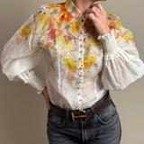 Harmony Blouse in citrus garden