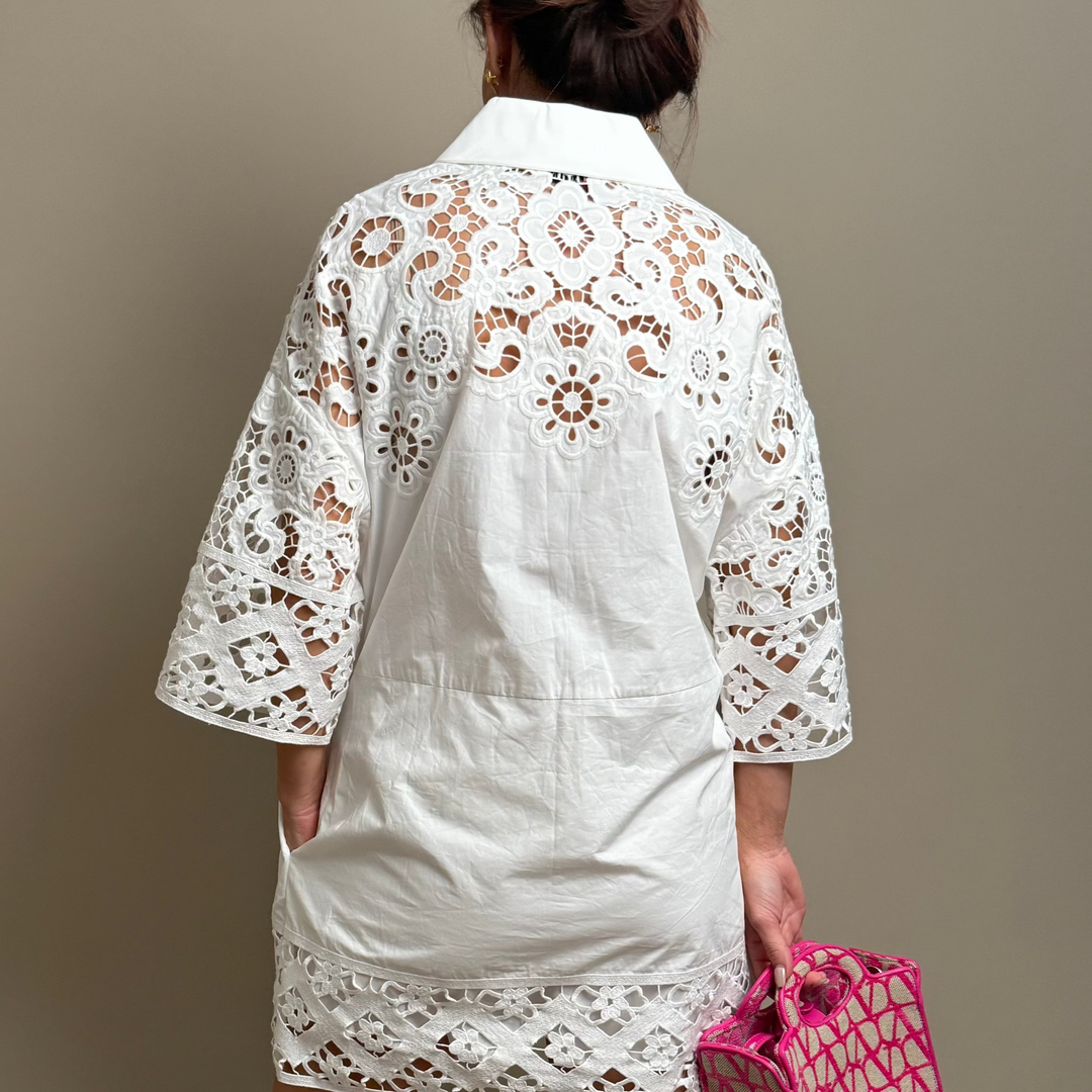 Lace Detailed Shirt Dress