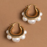 Pearl Hoop Earrings