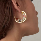 Colored Pearl Earrings