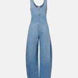 Barrel-leg Denim Jumpsuit