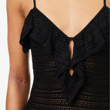 Cut-Out Crochet Midi Dress