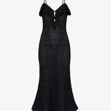 Cut-Out Crochet Midi Dress
