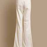 Stretch Cotton Flared Trousers