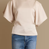 Tie-Waist Satin Top