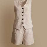 V-Neck waistcoat Set (Small to Size-SIZE UP)
