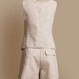 V-Neck waistcoat Set (Small to Size-SIZE UP)