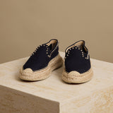 Obscur Black Platform Espadrille Shoes