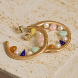Colored Pearl Earrings