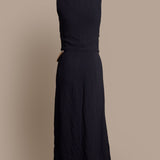 Chain Embellished Crepe Midi Dress