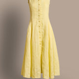 Button Yellow Dress