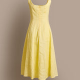 Button Yellow Dress