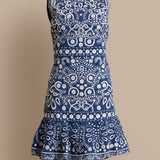 Embroidered Mini Dress