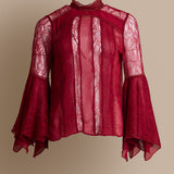 Bell Sleeve Lace Top