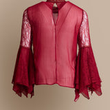 Bell Sleeve Lace Top