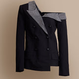 Rhinestone Off-Shoulder Jacket