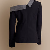 Rhinestone Off-Shoulder Jacket
