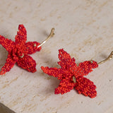 Hanging bead Flower Earrings